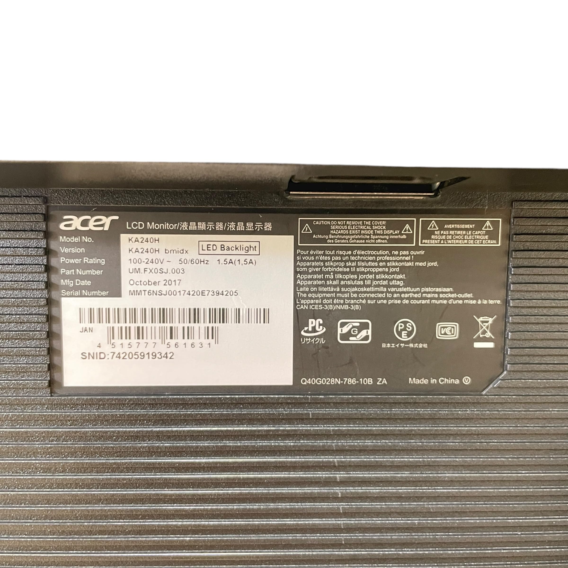 Amazon.co.jp: Acer モニター ディスプレイ AlphaLine 24インチ